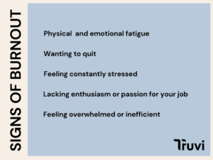 A list of signs of burnout 