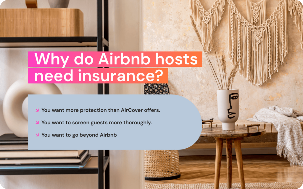 List of why Airbnb hosts need insurance