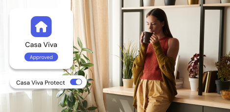 Image showing a woman drinking from a coffee mug, representing a vacation rental guest.